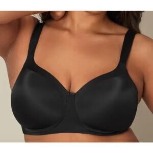 Playtex Secrets Balconette Full-Figure Wireless Bra 44DD Black